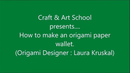 How to make origami paper wallet _ Origami _ Paper Folding Craft Videos & Tutorials.-iU