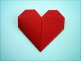 How to fold an origami heart - paper - simple - craft - paper work - hand work - folding instruction-v__