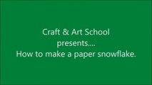 How to make simple & easy paper snowflake - 4 _ Kirigami _ Paper Cutting Craft Videos & Tutorials.-S