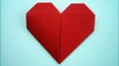 How to fold an origami heart - paper - simple - craft - paper work - hand work - folding instruction-v