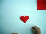 How to fold an origami heart - paper - simple - craft - paper work - hand work - folding instruction-v__C