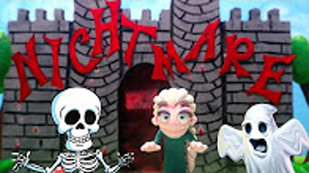 Scare House with ELSA - Spooky Stop Motion Movies Play Doh Frozen Animation