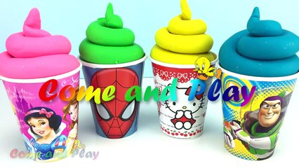 Play Doh Ice Cream Surprise Cups Disney Pixar Cars Toy Story Superhero Princess Learn Colors Kids-TU-Iq1ou