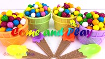 Gum ball Ice Cream Surprise Toys Disney Night Garden Pixar Cars MLP Learn Colors Play Doh Molds-ZmpMpKSX