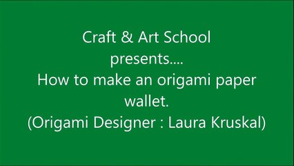 How to make origami paper wallet _ Origami _ Paper Folding Craft Videos & Tutorials.-iUn_Vr