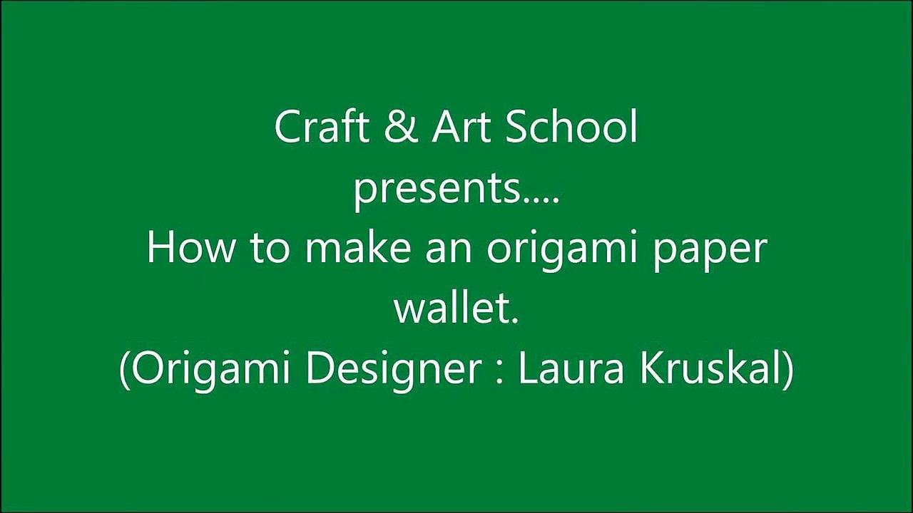 How to make origami paper wallet _ Origami _ Paper Folding Craft Videos & Tutorials.-iUn_Vr