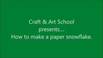 How to make simple & easy paper snowflake - 4 _ Kirigami _ Paper Cutting Craft Videos & Tutorials.-Sfy_X