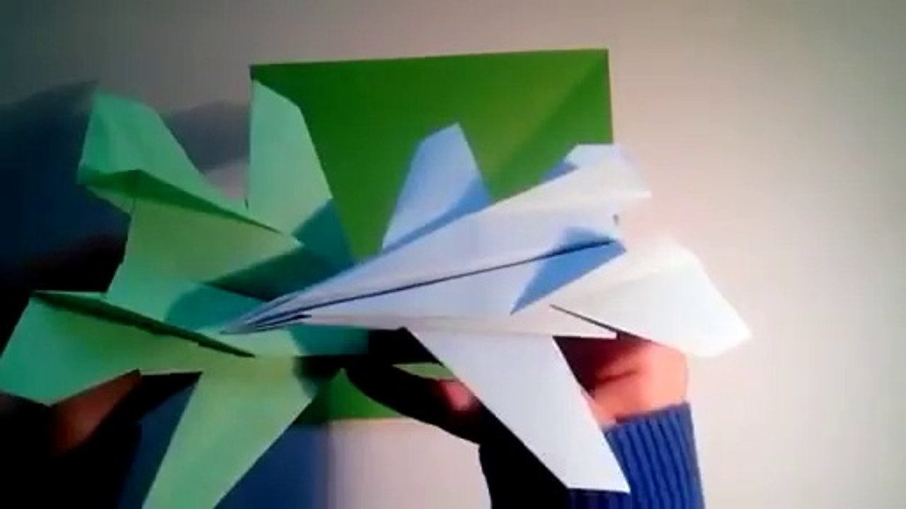 How To Make An Origami F14 Tomcat Fighter Jet Paper Airplane - Easy Paper Plane Origami Jet Fighter-DERm_h_