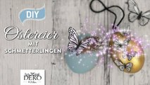 DIY - hübsche Ostereier mit Schmetterlingen und Blüten aus Papier basteln [How to] Deko Kitchen-ZHaB1