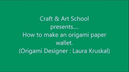 How to make origami paper wallet _ Origami _ Paper Folding Craft Videos & Tutorials.-iU