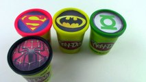 Learn Colors Play Doh Cups Modelling Clay Toys MARVEL AVENGERS, IRON MAN, CAPTAIN AMERICA, SPIDERMAN-Q75U7