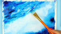 Watercolor For Beginners _ Supplies & Watercolor Techniques for Beginners & Painting the Ocean-W
