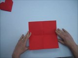 How to fold an origami heart - paper - simple - craft - paper work - hand work - folding instruction-v__