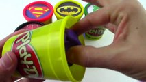 Learn Colors Play Doh Cups Modelling Clay Toys MARVEL AVENGERS, IRON MAN, CAPTAIN AMERICA, SPIDERMAN-Q