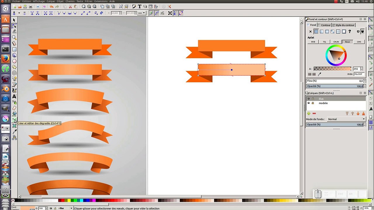 Tuto inkscape 0.92 : création de rubans