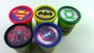 Learn Colors Play Doh Cups Modelling Clay Toys MARVEL AVENGERS, IRON MAN, CAPTAIN AMERICA, SPIDERMAN-Q75
