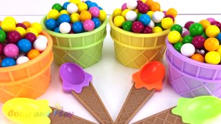 Gum ball Ice Cream Surprise Toys Disney Night Garden Pixar Cars MLP Learn Colors Play Doh Molds-ZmpMpKS