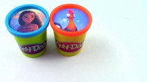 Learn Colors Modeling Clay DISNEY MOANA learn Colors Play Doh Cans Surprise Toys Modelling Clay-15gwICp