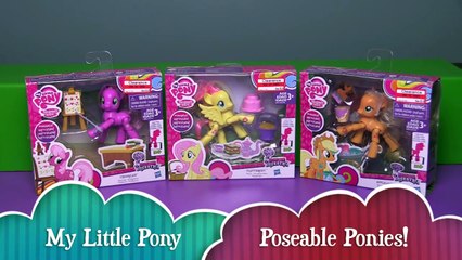 My Little Pony Fluttershy, Cheerilee, & Applejack Poseable Ponies _ Bin's Toy Bin-HWT_Uh_Be