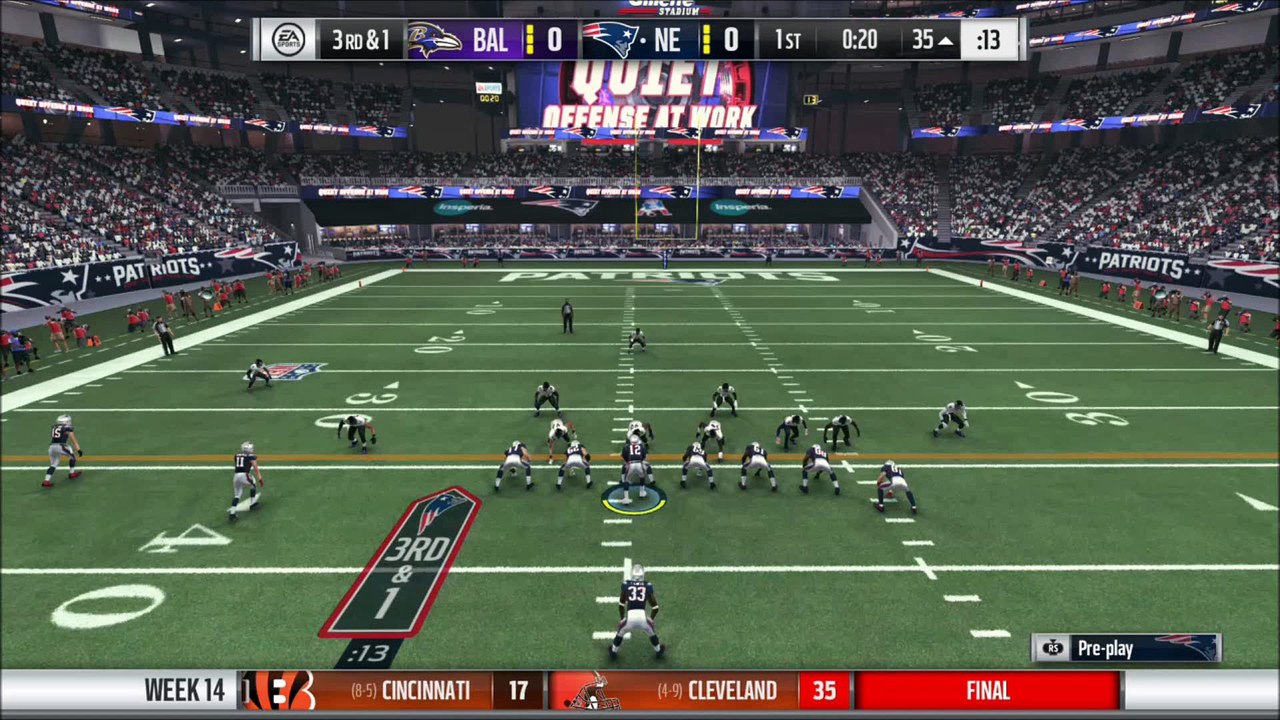 TD Lewis vs Baltimore Madden NFL 17