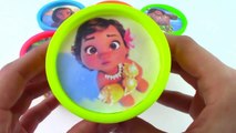 Learn Colors Modeling Clay DISNEY MOANA learn Colors Play Doh Cans Surprise Toys Modelling Clay-15gw