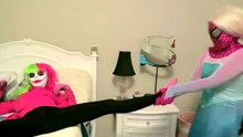 Spiderman vs Joker - Joker Girl Frozen Elsa Makeup Fail! w_ Pink Spidergirl, Princess Belle-zL