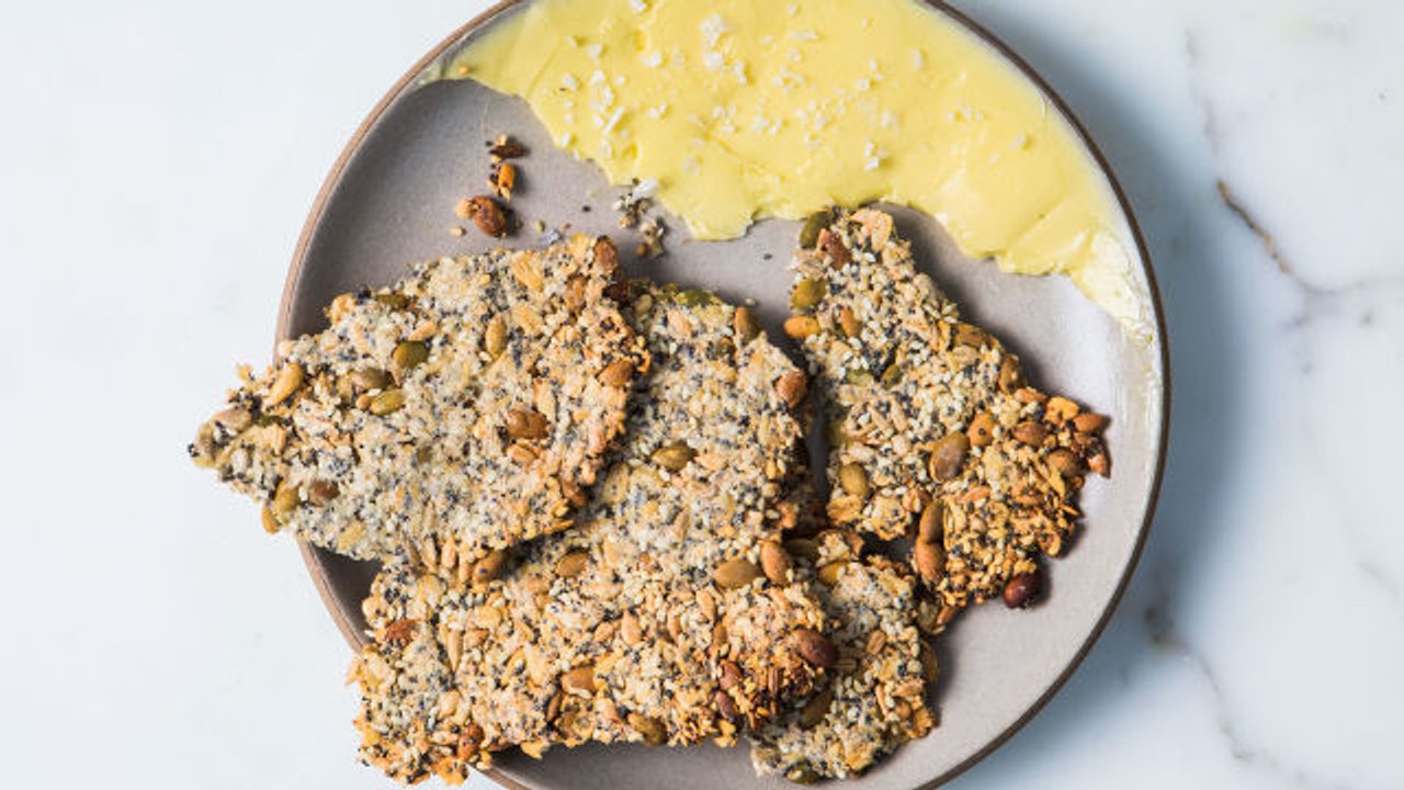Seedy Oat Crackers