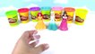 DIY Play Doh Glitter Disney Princess Dresses Magiclip Modeling Clay for Kids Elsa, Ariel-BZ11w