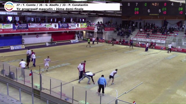 Tir progressif masculin, 2ème demi-finale Comte - Abelfo - Constantin, Sport Boules, France Tirs, Dardilly 2017