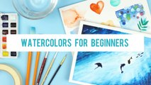 Watercolor For Beginners _ Supplies & Watercolor Techniques for Beginners & Painting the Ocean-Wg_vJzRL