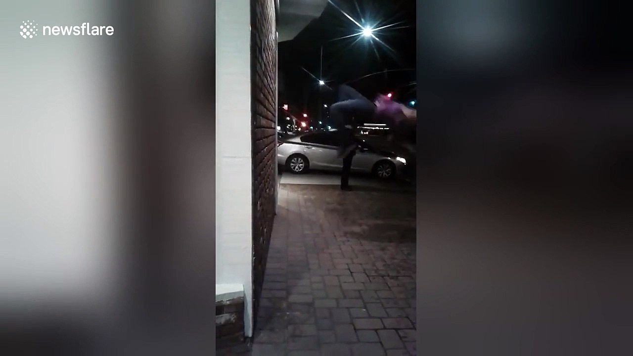 Man lands on his head after backflip attempt