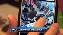 Nail Salon Owner & Customer Scuffle Over A Nail Job, Dude Goes Off On The Workers! 