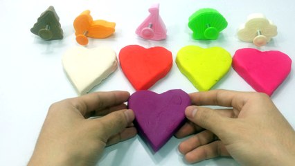 Learn Colors With Play Doh for Children and Toddlers - Numbers and Heart Colours for Kids