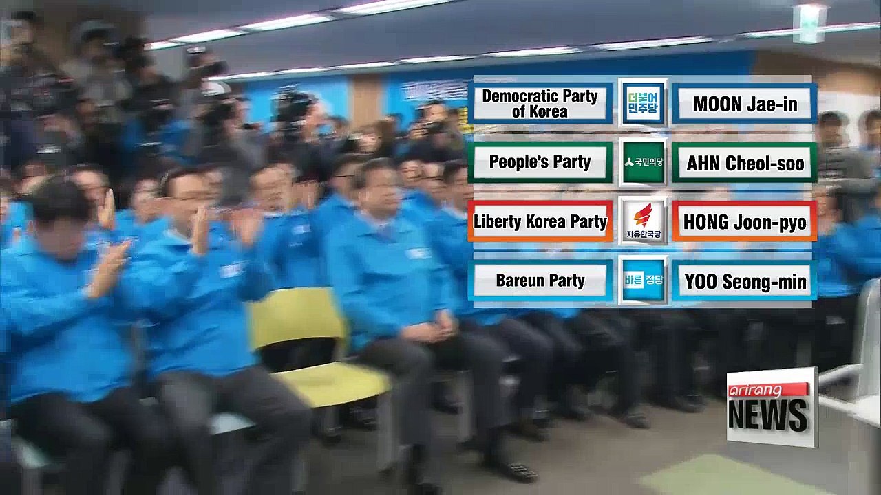 Korea's presidential race heats up with major candidates in place