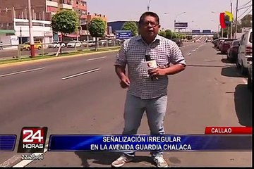 Callao: denuncian señalización irregular en avenida Guardia Chalaca