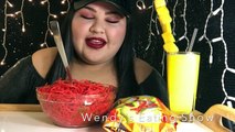 HOT CHEETOS SPAGHETTi _ MUKBANG @Wendy's Eating Show-2g