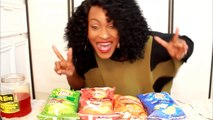 MINI MUKBANG - LAYS NEW PASSPORT TO FLAVOR CHIPS REVIEW! YUMMYBITESTV-rjWz