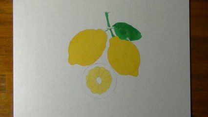 Drawing of some lemons - How to draw 3D Art-CG