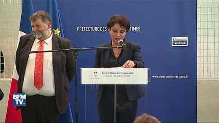 "C'est bel et bien un acte héroïque" insiste Najat Vallaud-Belkacem au proviseur de Grasse
