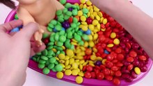 Learn Colors Crying Baby Doll Bath Time With M&Ms Chocolate Nursery Rhymes Finger Song-NT6G9h