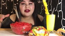 HOT CHEETOS SPAGHETTi _ MUKBANG @Wendy's Eating Show-2gj9