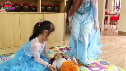 Frozen Elsa vs Spiderman # Joker Maleficent Kidnap BABY, Anna, Doctor,Prank  & Police! Superman fun!-gkla8d