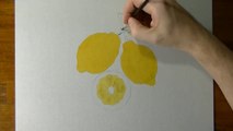 Drawing of some lemons - How to draw 3D Art-CG
