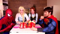 Spiderman & Frozen Elsa McDONALDS CHALLENGE! w_ Joker Anna Baby Elsa Superman Catwoman Superhero Fun-7ezt8OwJU