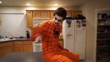 Orange Spiderman vs Twin Joker vs Bad Scary Clown   In Real Life Superhero Movie-g4I8h2