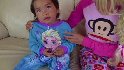 Birthday cake Disaster! w_ Snow White, Rapunzel Baby, Frozen elsa, KFC-V