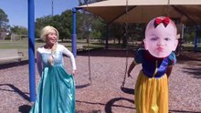 Frozen Elsa Injured at Playground w_ Snow White Baby, Doctor Mcstuffin, Fireman baby-Bl