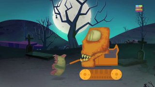 Scary Construction Vehicle _ Halloween cars and trucks _ Cars For Children-8TNtc