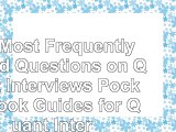 DOWNLOAD  150 Most Frequently Asked Questions on Quant Interviews Pocket Book Guides for Quant book free PDF
