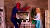 Evil Elsa KIDNAPS SANTA CLAUS! w_ Spiderman Frozen Elsa & Anna Superman Witch! Superhero Fun  -)-01gl